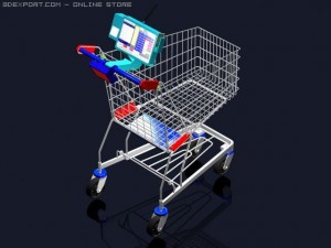 computerized shhoping cart 3D Модель