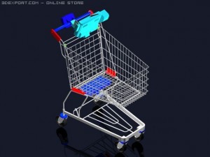 computerized shhoping cart Modèle 3D
