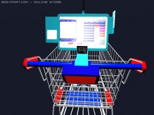 computerized shhoping cart Modèle 3D