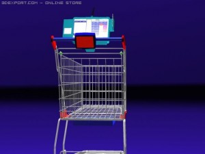 computerized shhoping cart Modèle 3D
