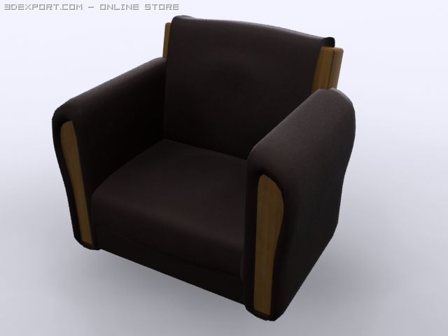 armchair 3D 모델 .c4d .max .obj .3ds .fbx .stl .blend 