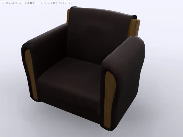 armchair 3D Model .c4d .max .obj .3ds .fbx .stl .blend