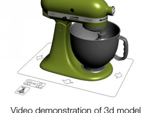 stand mixer kitchenaid artisan 3D Model