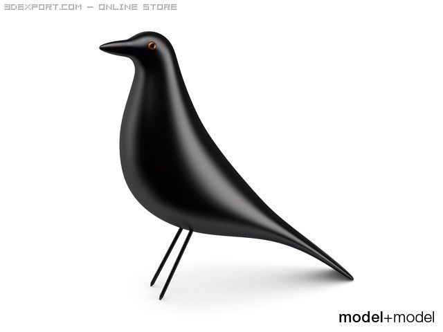 vitra eames house bird 3D 模型 .c4d .max .obj .3ds .fbx .stl .blend 