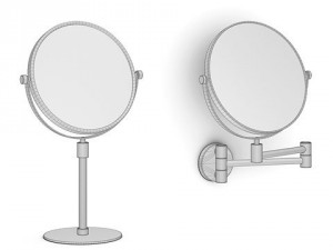 magnifying stand and wall mirrors 3D Модель