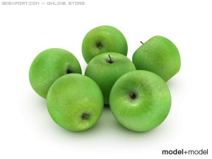 green apples Modelo 3D