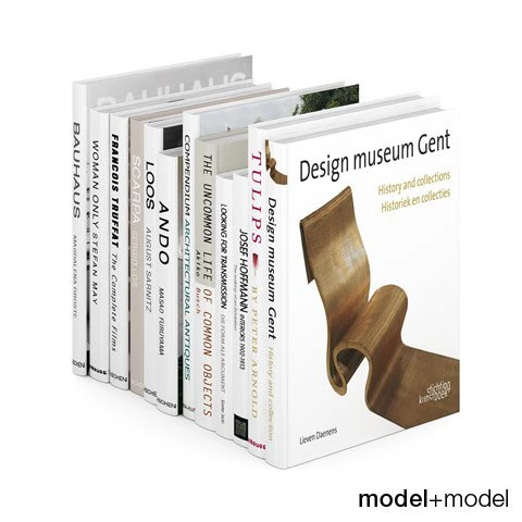 set of books 3D Model .c4d .max .obj .3ds .fbx .stl .blend