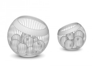 wmf lounge basket with fruits Modelo 3D