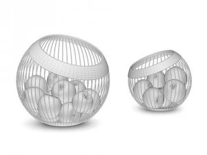 wmf lounge basket with fruits 3D Model