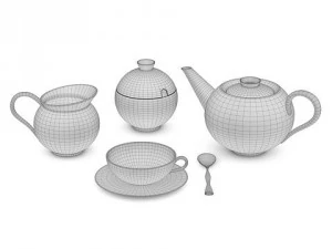 tea set sieger my china treasure 3D Model