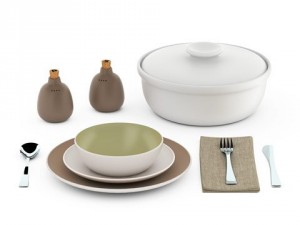 heath ceramics dinnerware and flatware 3D Model