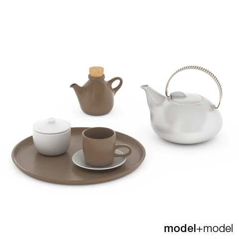 heath ceramics tea set 3D Model .c4d .max .obj .3ds .fbx .stl .blend 