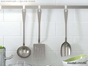 alessi jm19 kitchen cutlery set 3D 模型