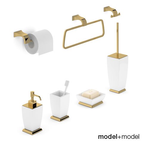 bath accessories gessi mimi 3D Модель .c4d .max .obj .3ds .fbx .stl .blend 