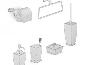 bath accessories gessi mimi 3D Model