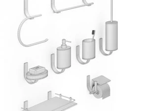 bath accessories newform base 3D Model