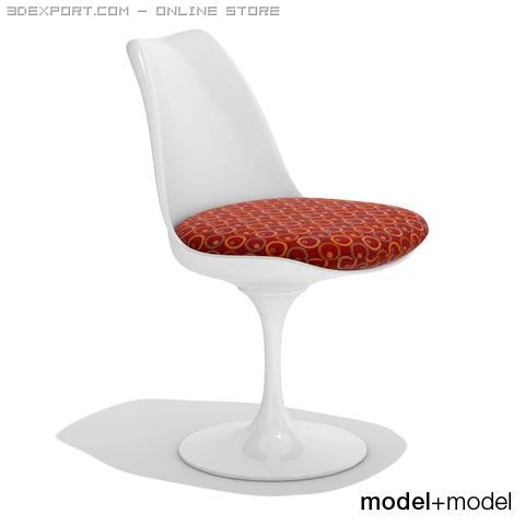 knoll tulip chair 3D Model .c4d .max .obj .3ds .fbx .stl .blend 