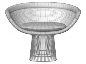 knoll platner lounge chair Modèle 3D
