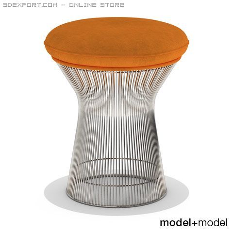 knoll platner stool 3D मॉडल .c4d .max .obj .3ds .fbx .stl .blend 