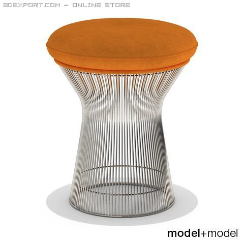 knoll platner stool 3D Model .c4d .max .obj .3ds .fbx .stl .blend 