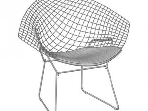 knoll bertoia diamond chair Modelo 3D