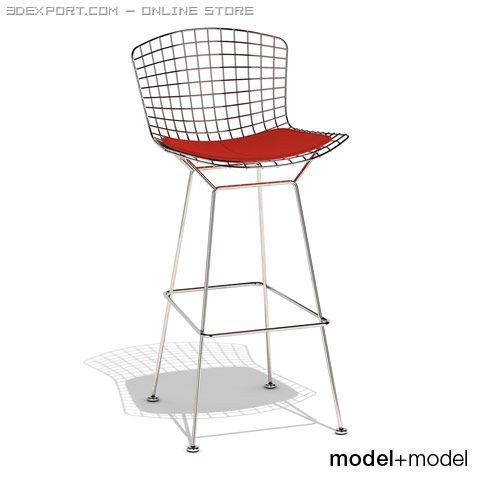 knoll bertoia barstool 3D Model .c4d .max .obj .3ds .fbx .stl .blend 