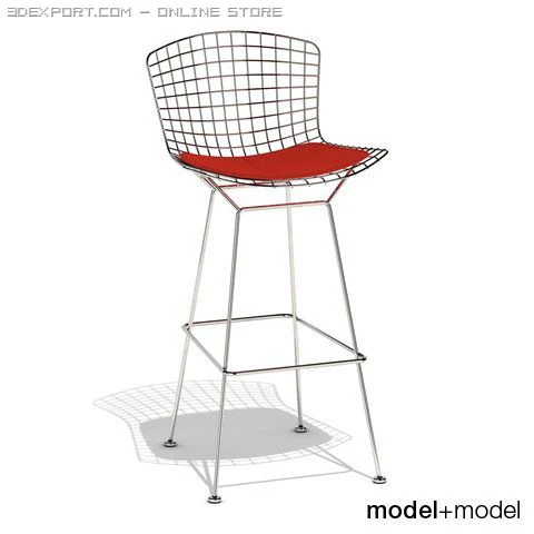 knoll bertoia barstool 3D Model .c4d .max .obj .3ds .fbx .stl .blend 