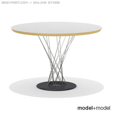 knoll cyclone table 3D Model .c4d .max .obj .3ds .fbx .stl .blend 