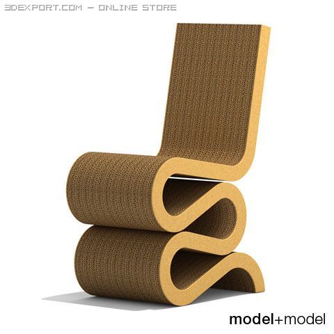vitra wiggle side chair 3D Model .c4d .max .obj .3ds .fbx .stl .blend 