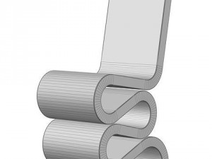 vitra wiggle side chair 3D Model