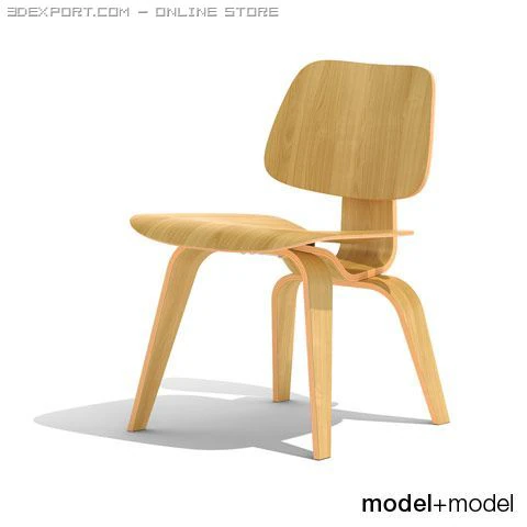 eames dcw dining chair wood 3D Model .c4d .max .obj .3ds .fbx .stl .blend 