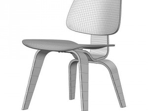 eames dcw dining chair wood Modèle 3D