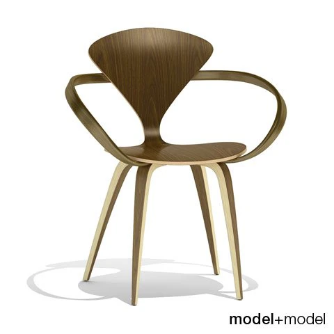 cherner wood base chair 3D Model .c4d .max .obj .3ds .fbx .stl .blend 