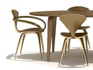 cherner wood base chair 3D Model