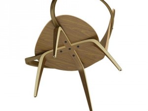 cherner wood base chair 3D Модель
