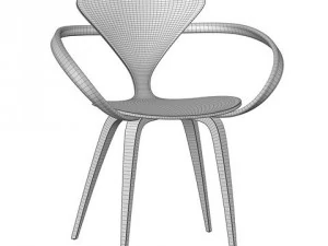 cherner wood base chair 3D Model