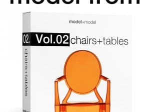 cherner wood base chair 3D Model