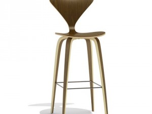 cherner wood base stool 3D Model