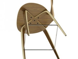 cherner wood base stool 3D Model