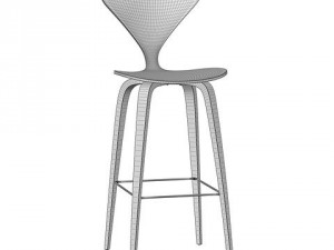 cherner wood base stool 3D Model