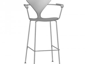 cherner metal base stool 3D Model