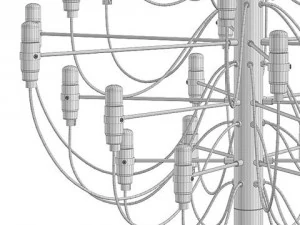 flos 2097 chandelier 3D Model