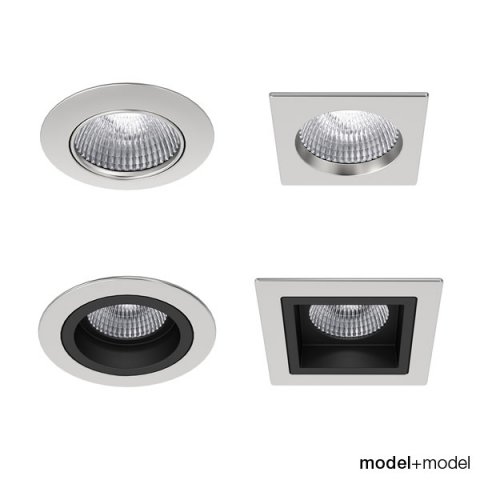 recessed spotlights collection Model 3D .c4d .max .obj .3ds .fbx .stl .blend
