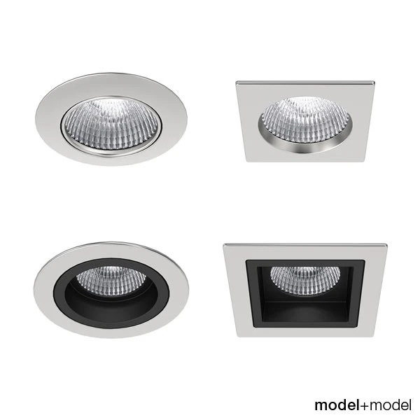 recessed spotlights collection 3D Model .c4d .max .obj .3ds .fbx .stl .blend