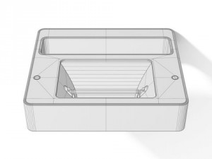 artemide architectural square wall lamp Model 3D