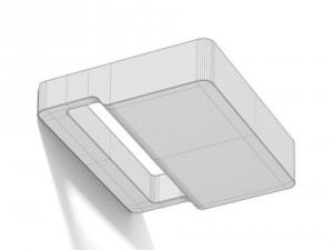 artemide architectural square wall lamp Model 3D