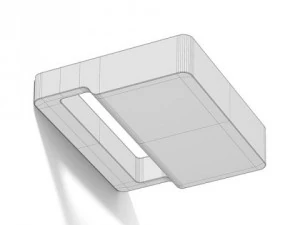 artemide architectural square wall lamp 3D Model