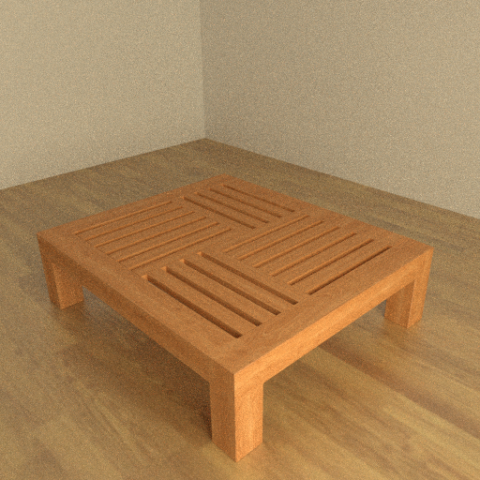 wooden table 3D Model .c4d .max .obj .3ds .fbx .stl .blend 