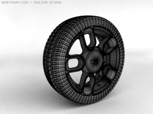 fiat 500 wheel 3D Model