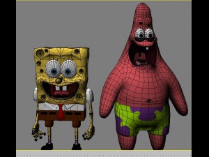 sponge bob and patrick 3D मॉडल